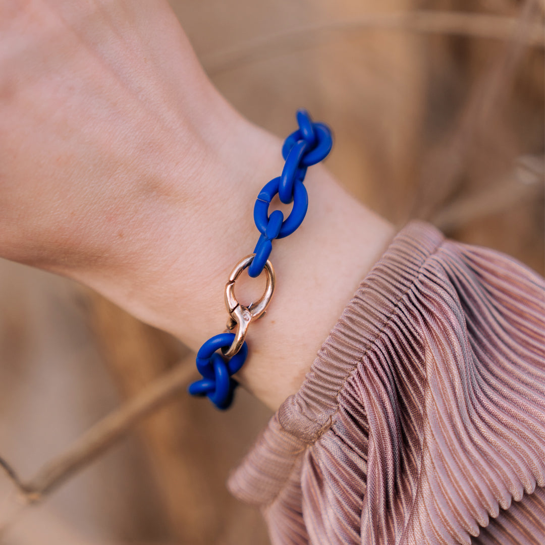 Cobalt Blue Bronze Bracelet
