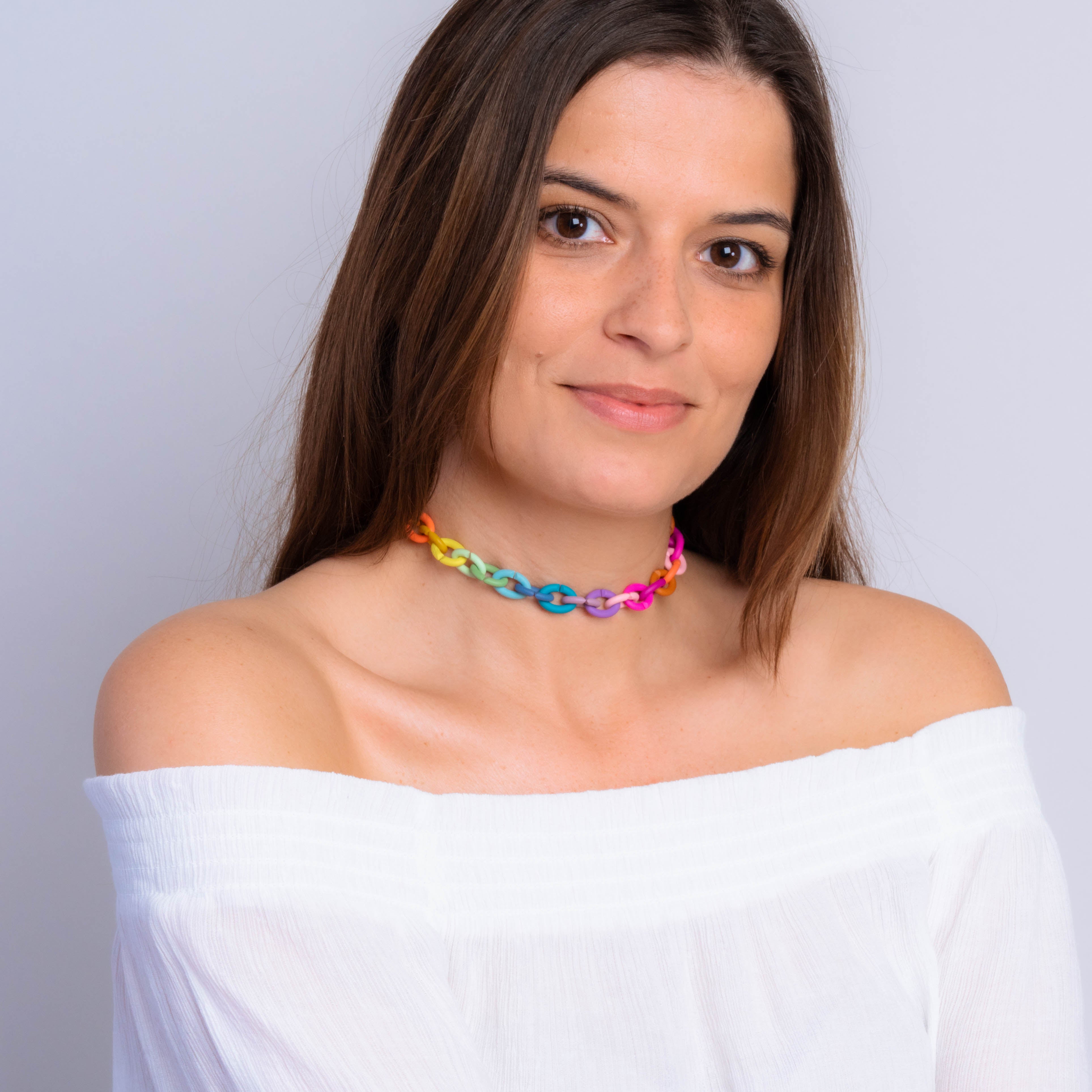 Smooth Rainbow Bronze Choker