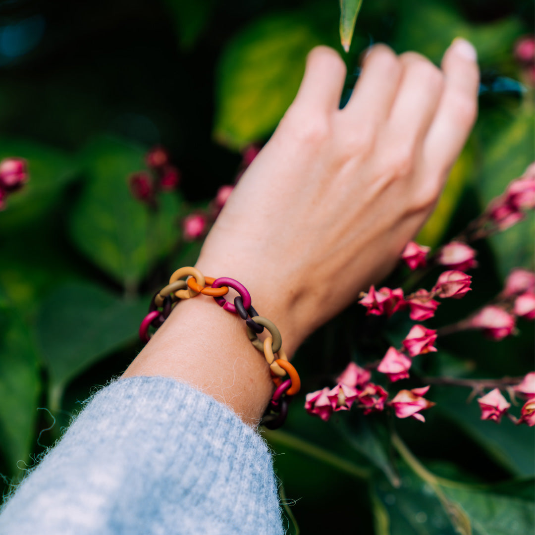 Autumn Rainbow Bronze Bracelet