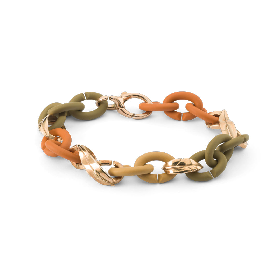 Golden Leaves Bronze Bracelet