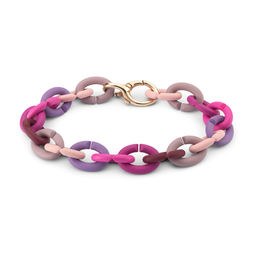 Pink Rainbow Bronze Bracelet