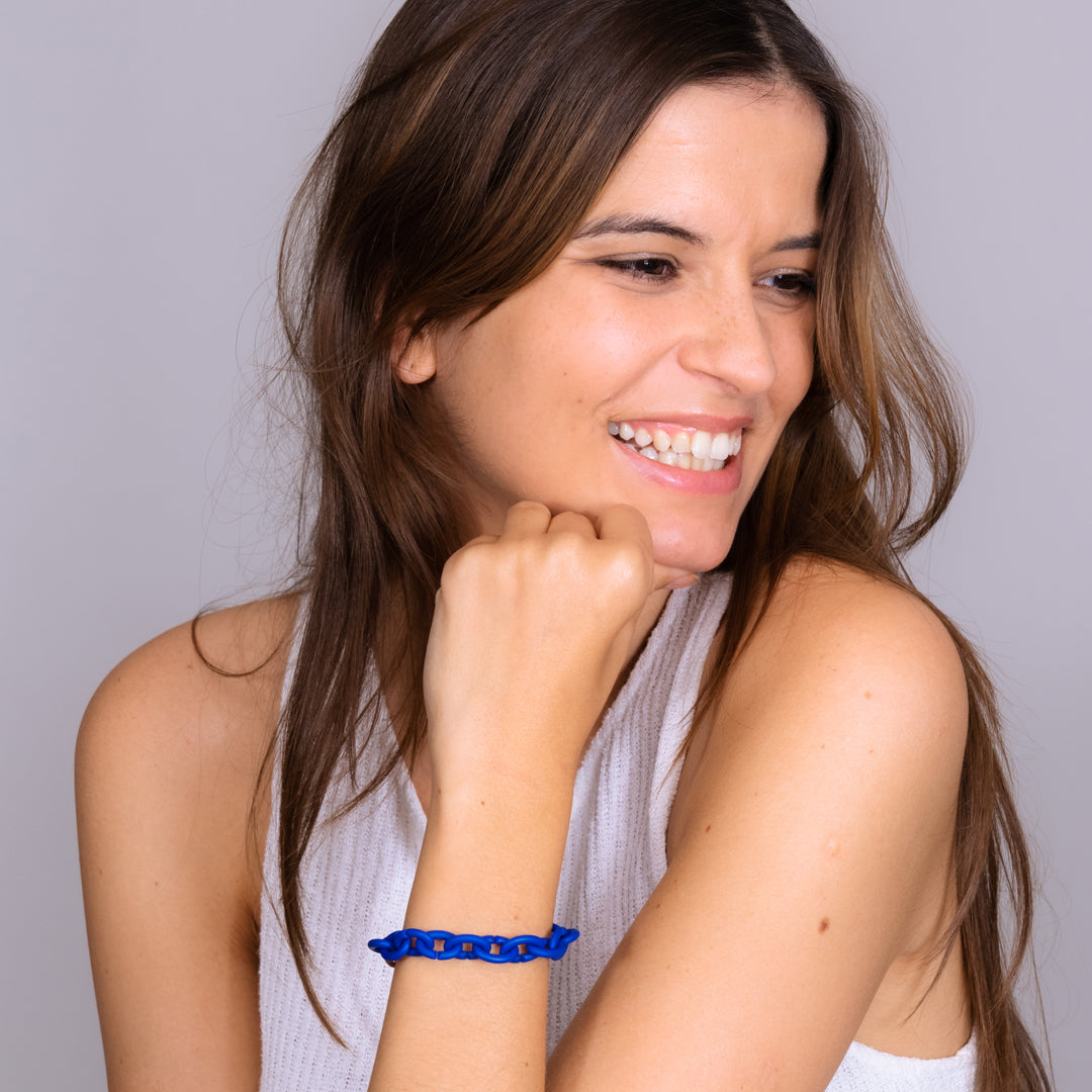 Cobalt Blue Bronze Bracelet