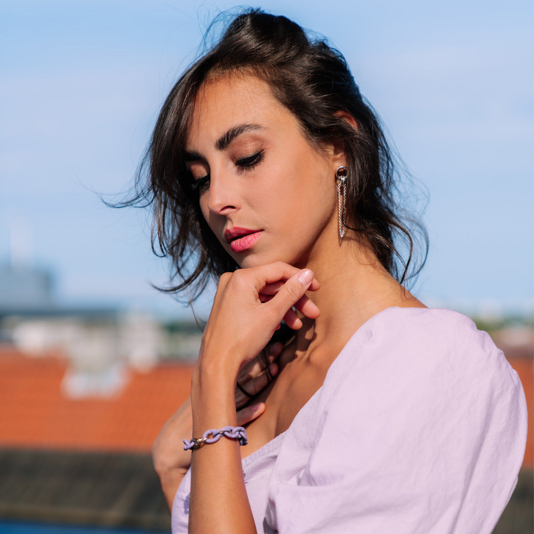 Silver Chain Earring