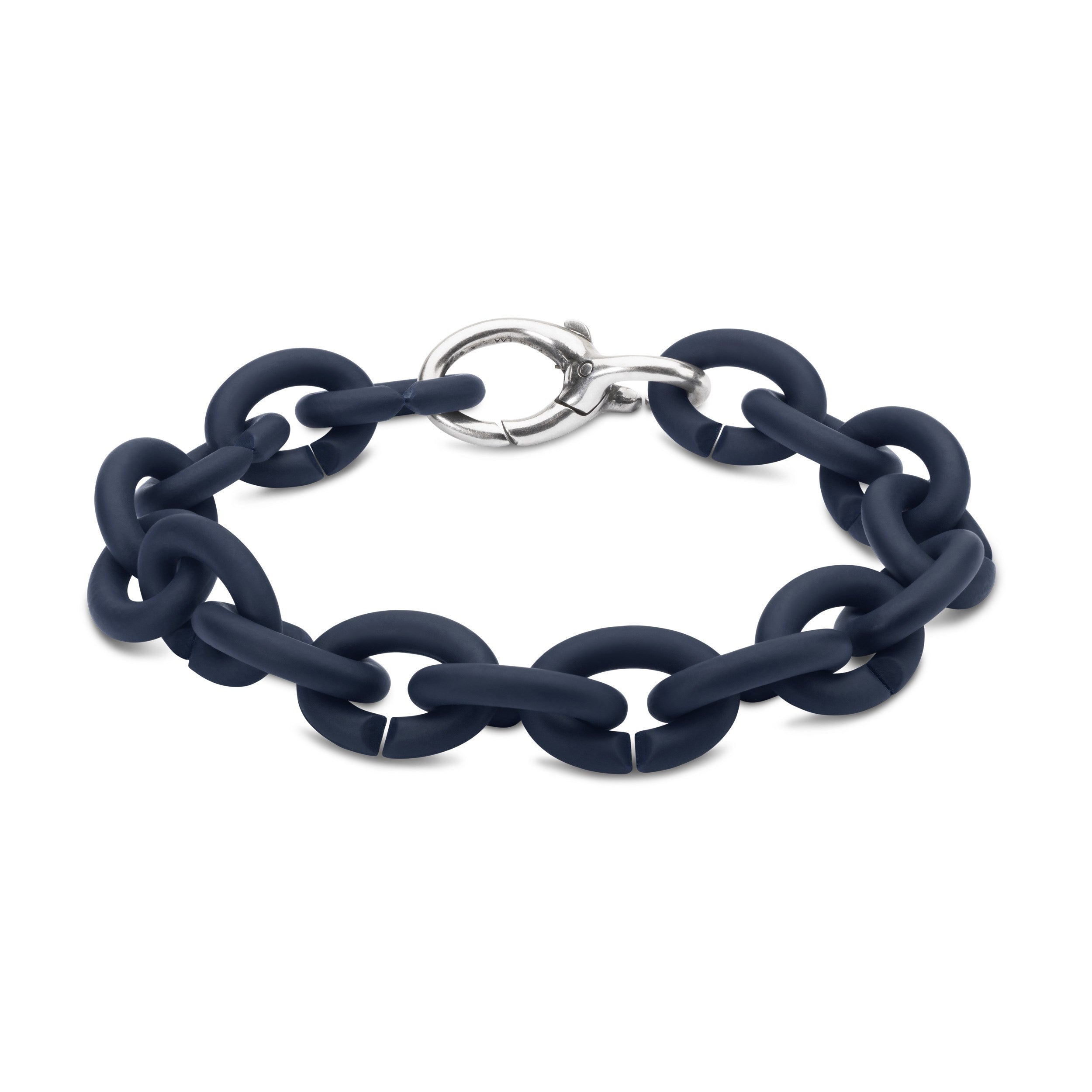 Steel Blue Silver Bracelet