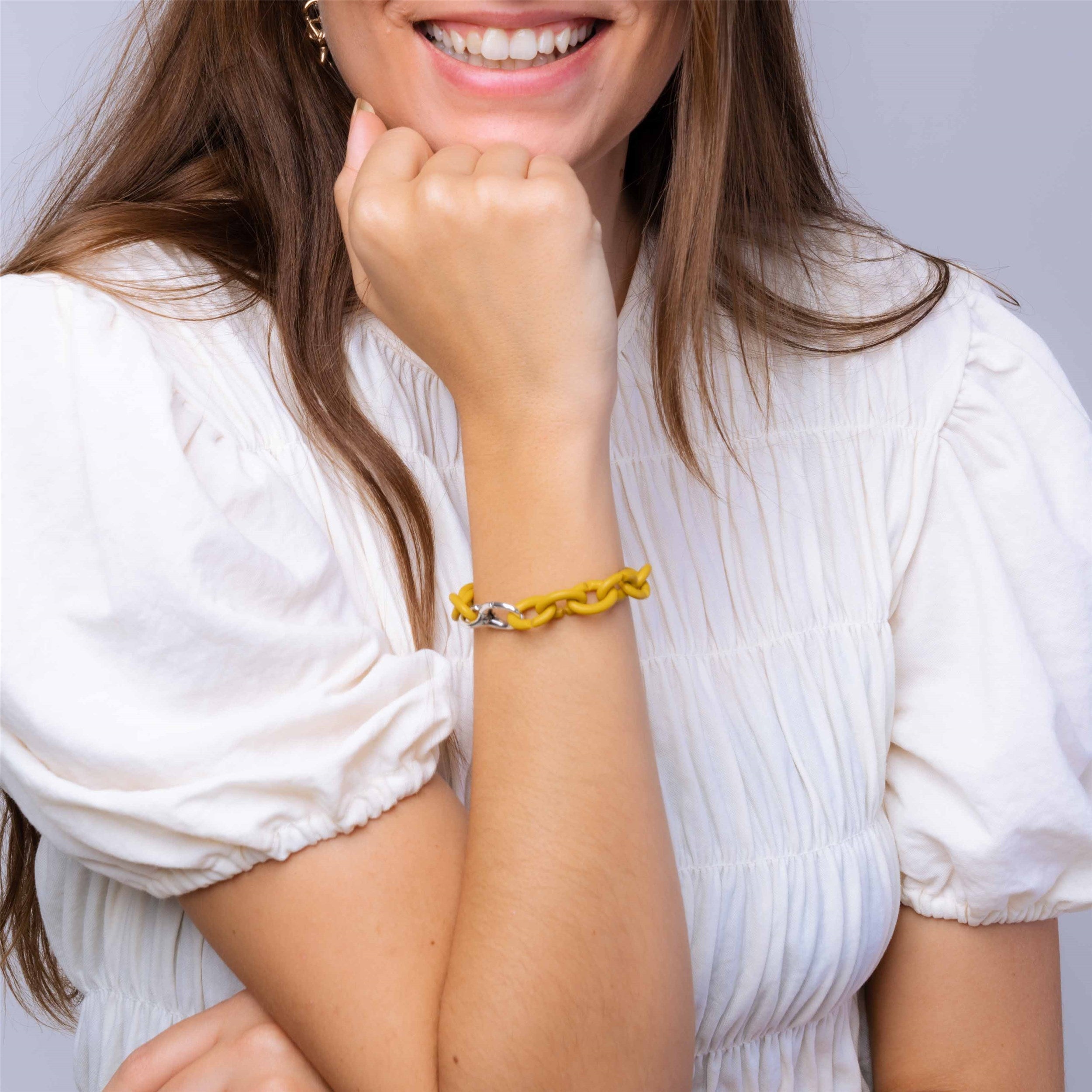 Mellow Yellow Silver Bracelet