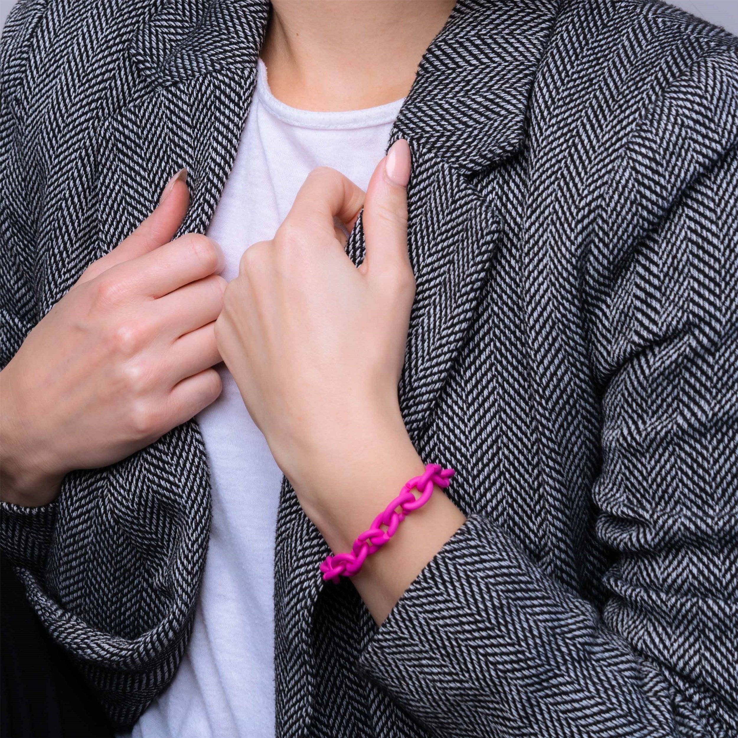 Pink Silver Bracelet