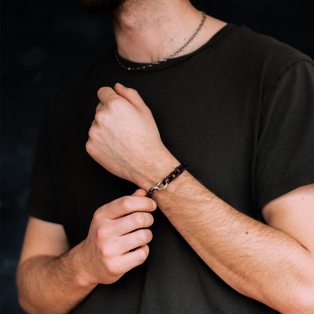 Brown Silver Bracelet