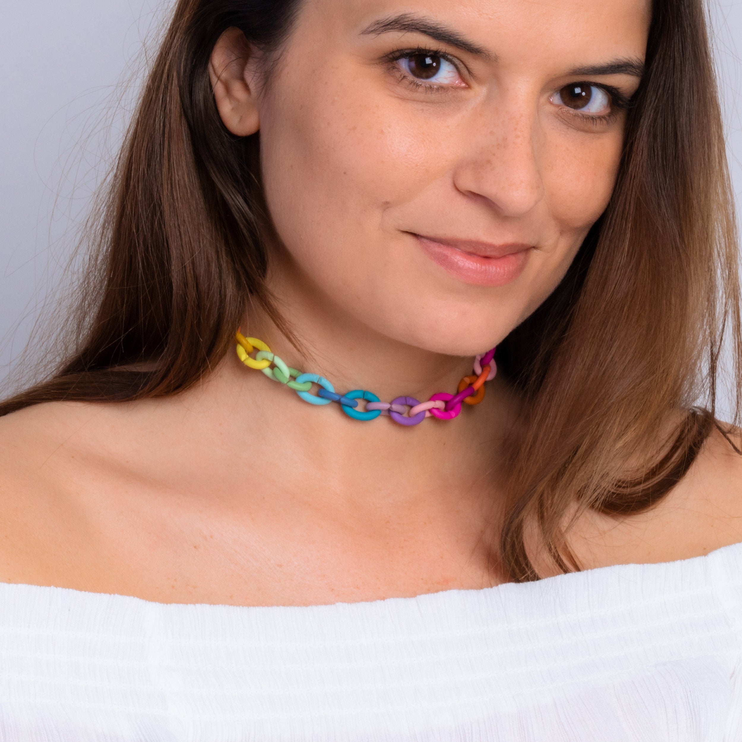 Smooth Rainbow Bronze Choker