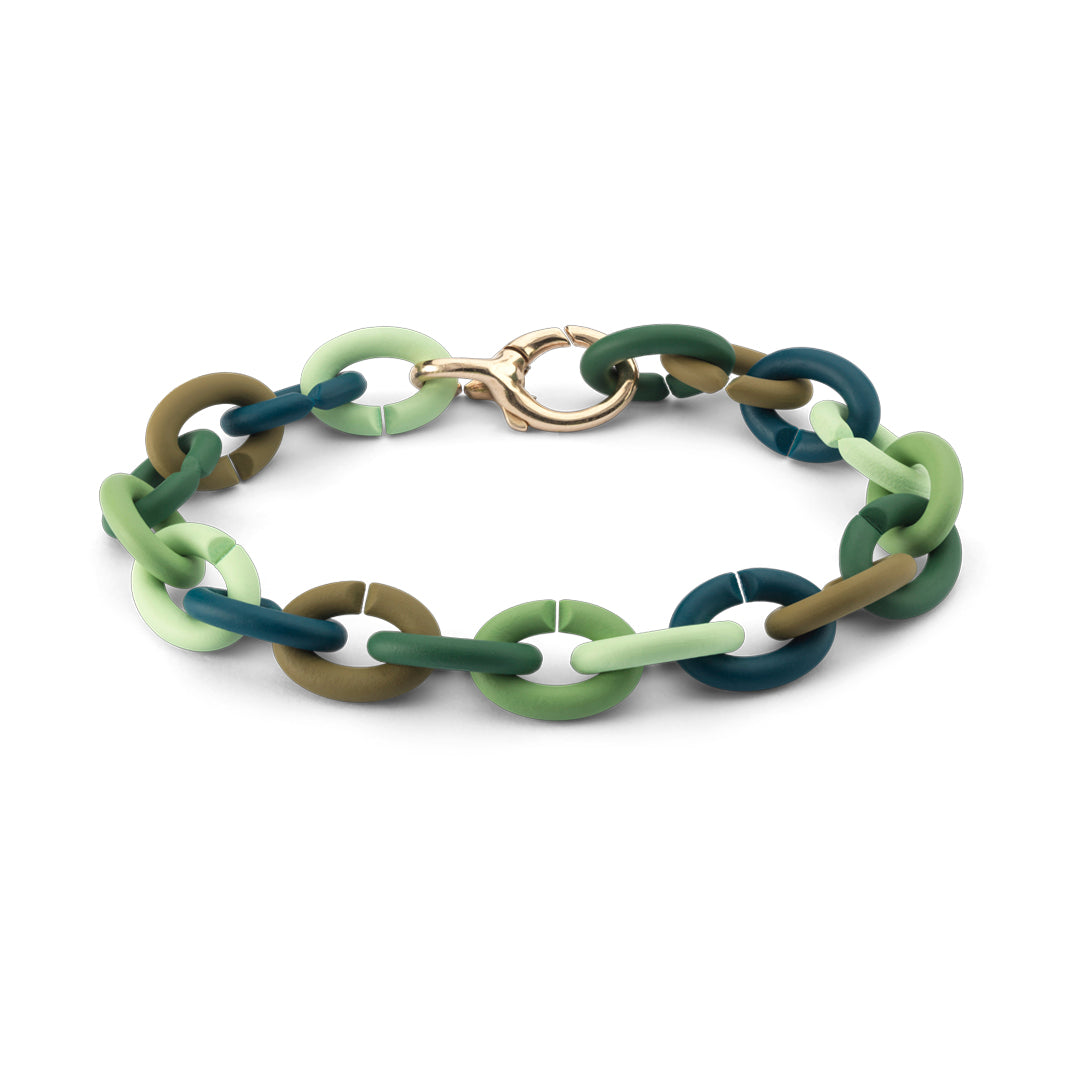 Green Rainbow Bronze Bracelet