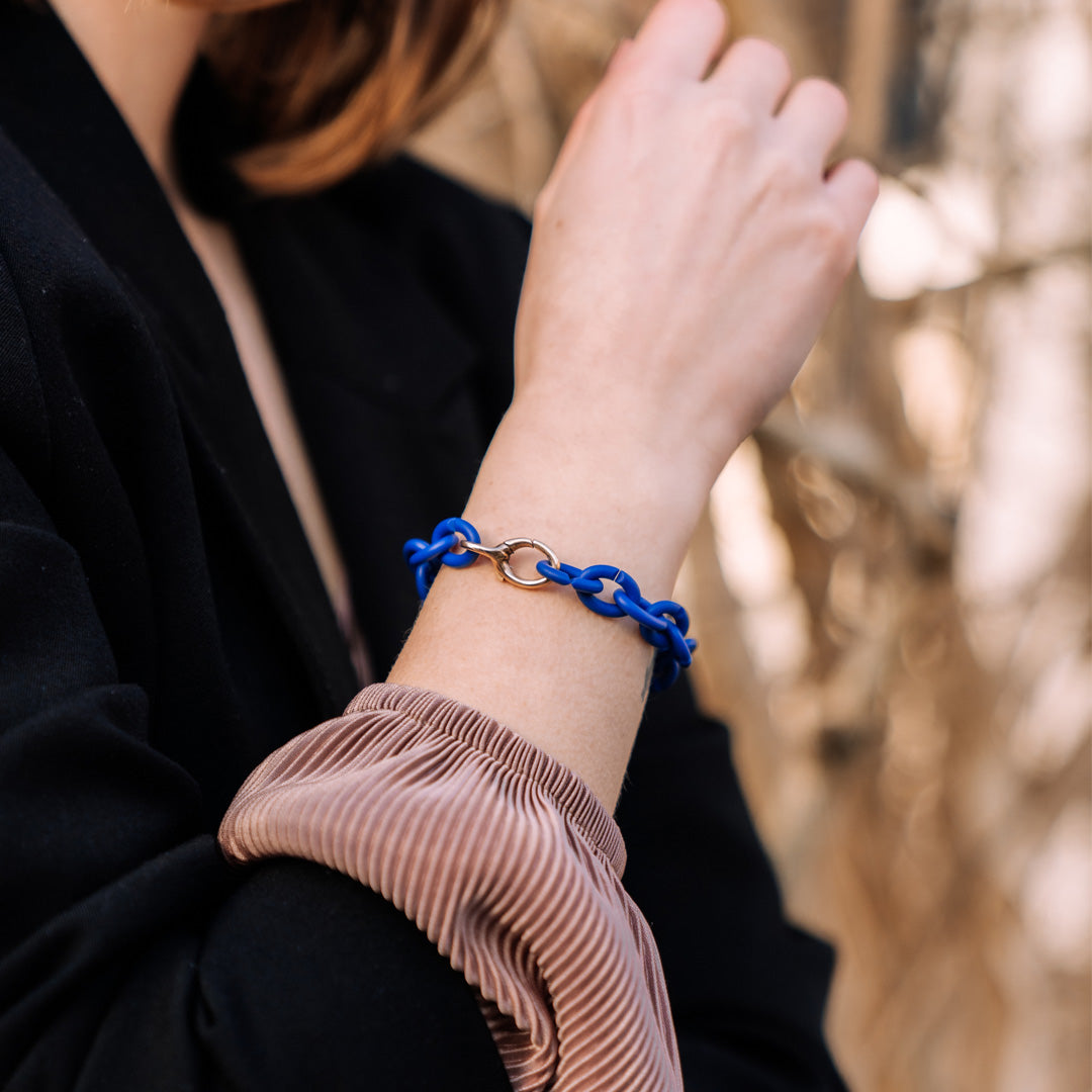 Cobalt Blue Bronze Bracelet