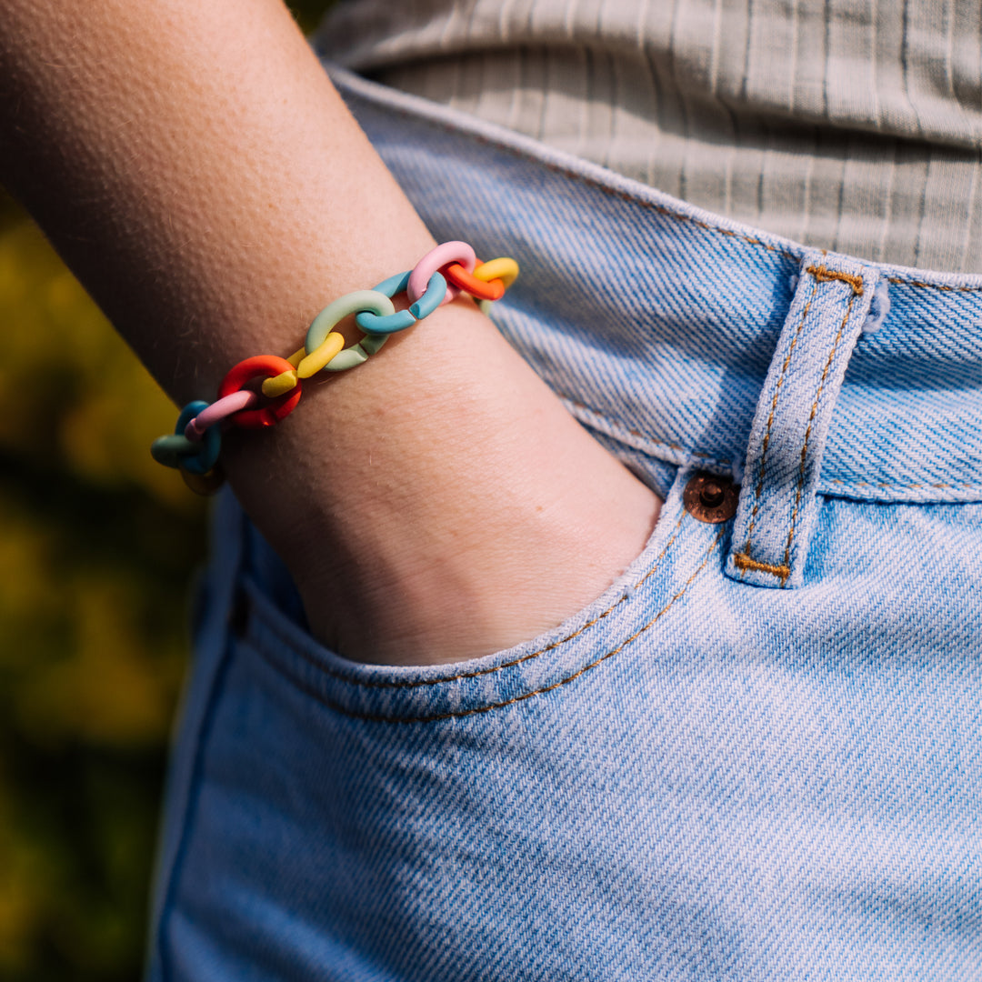 Pastel Rainbow Bronze Bracelet