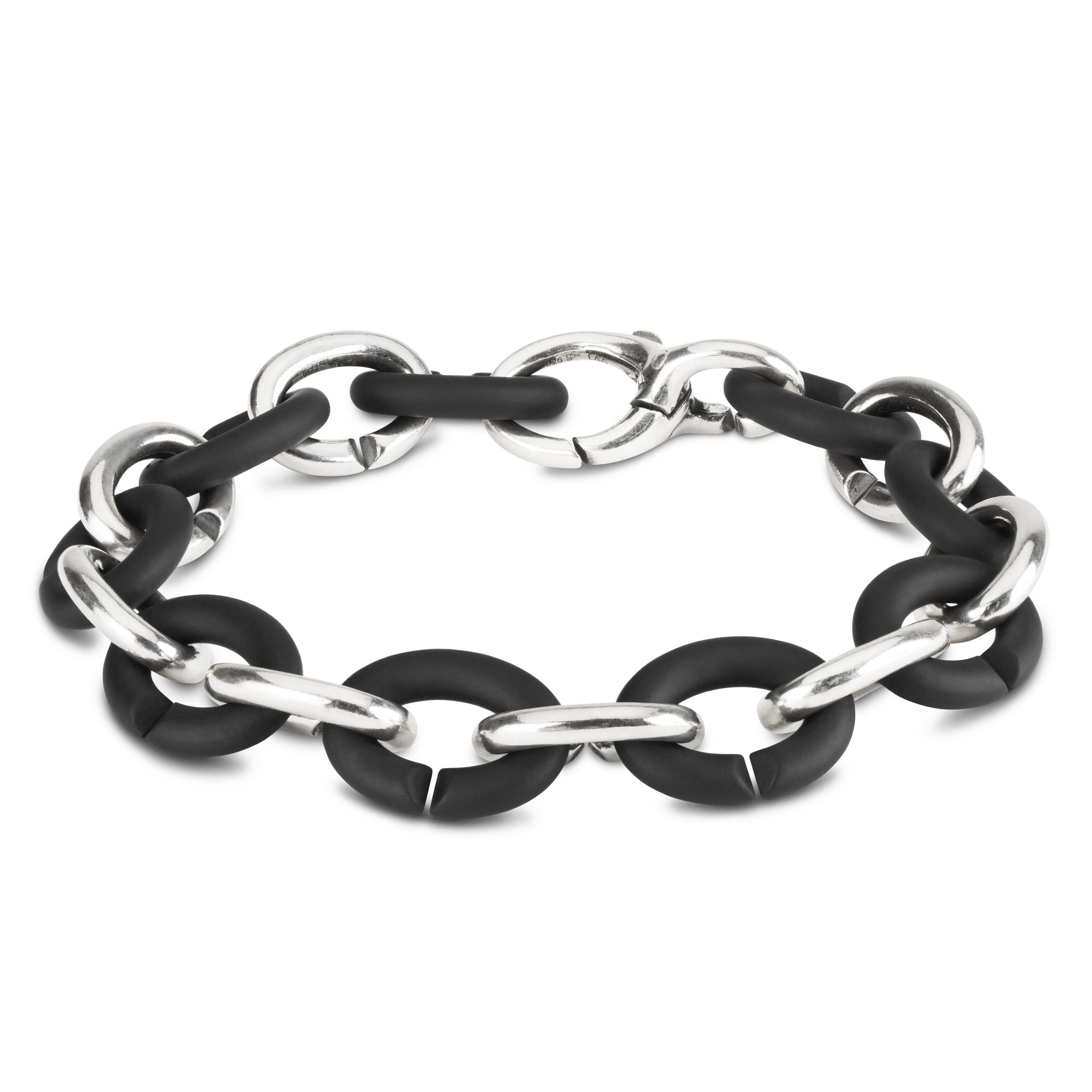 Black Half Silver Bracelet