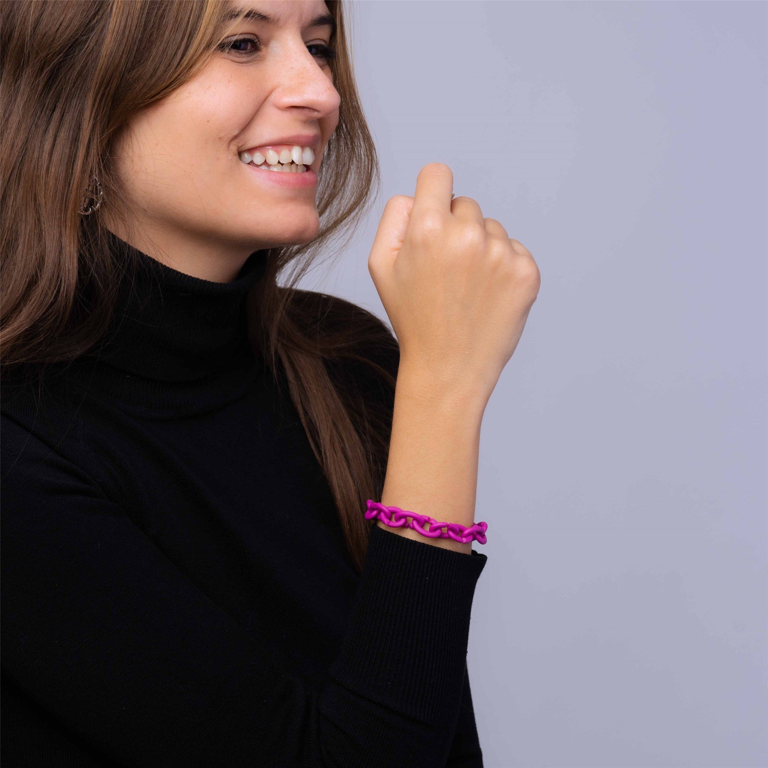 Fuchsia Silver Bracelet