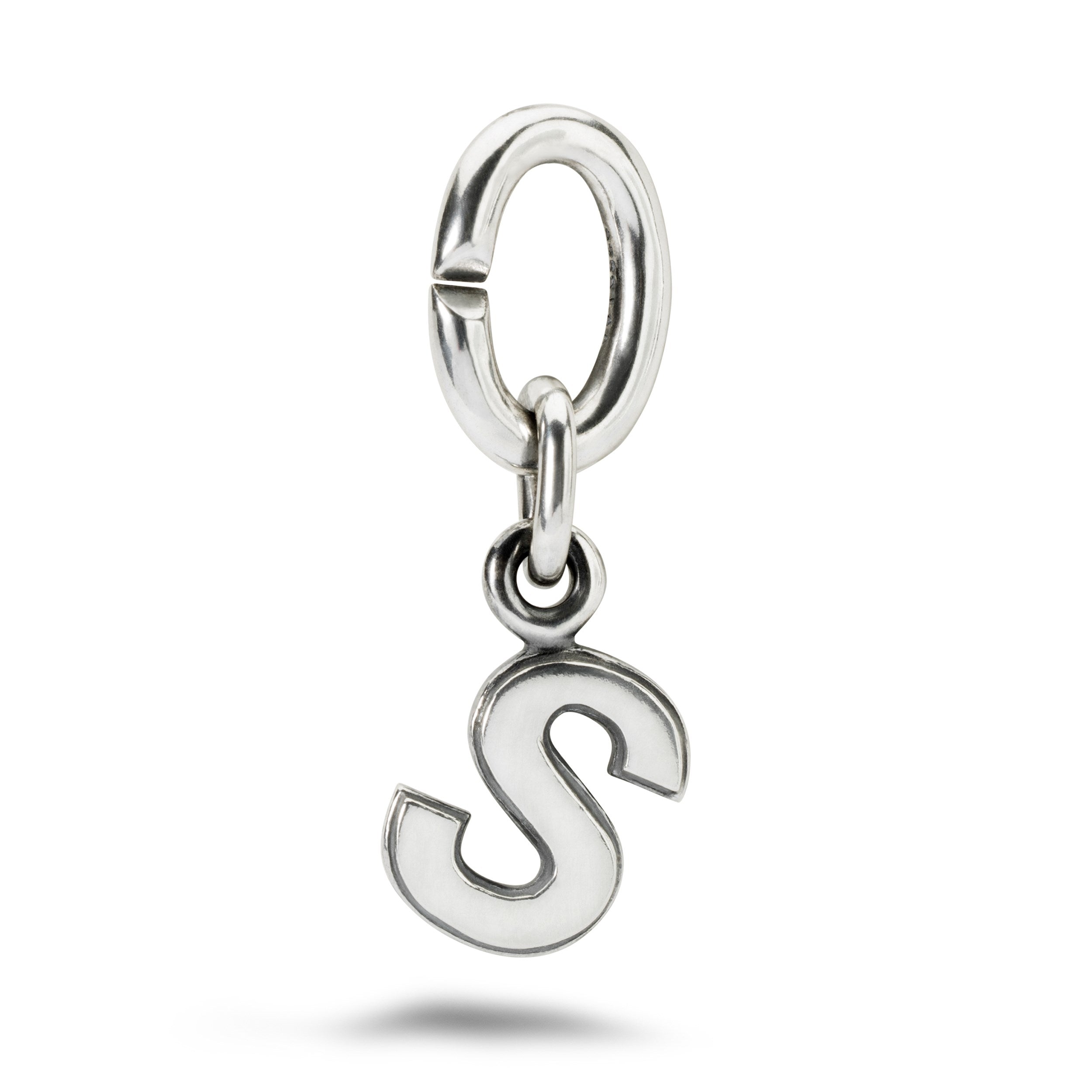 S, Silver Link Charm