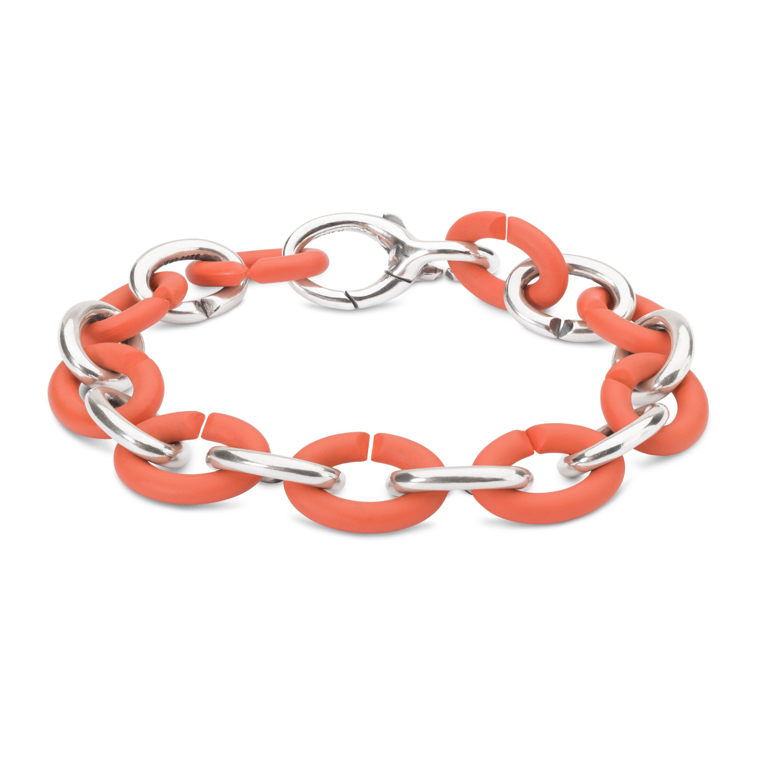 Soft Apricot Half Silver Bracelet