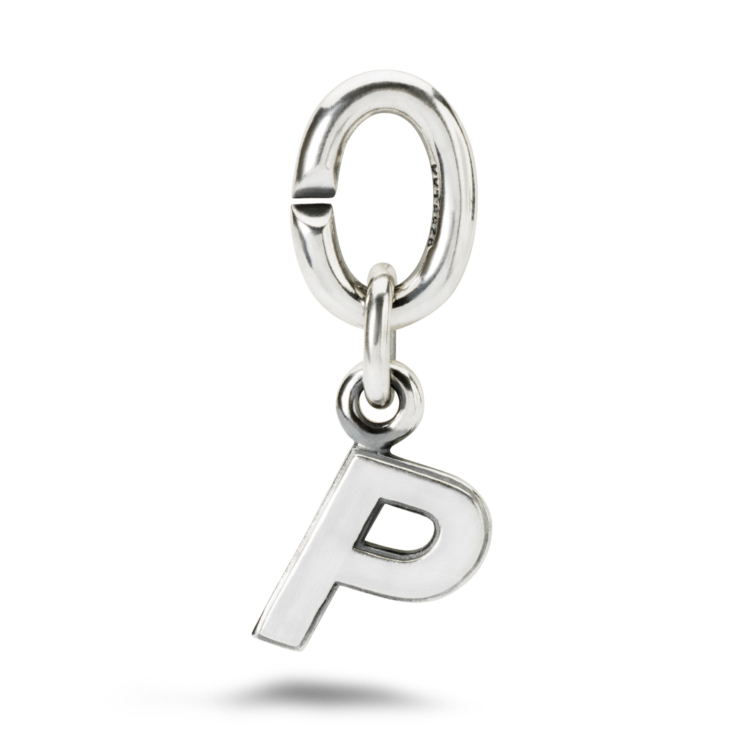 P, Silver Link Charm