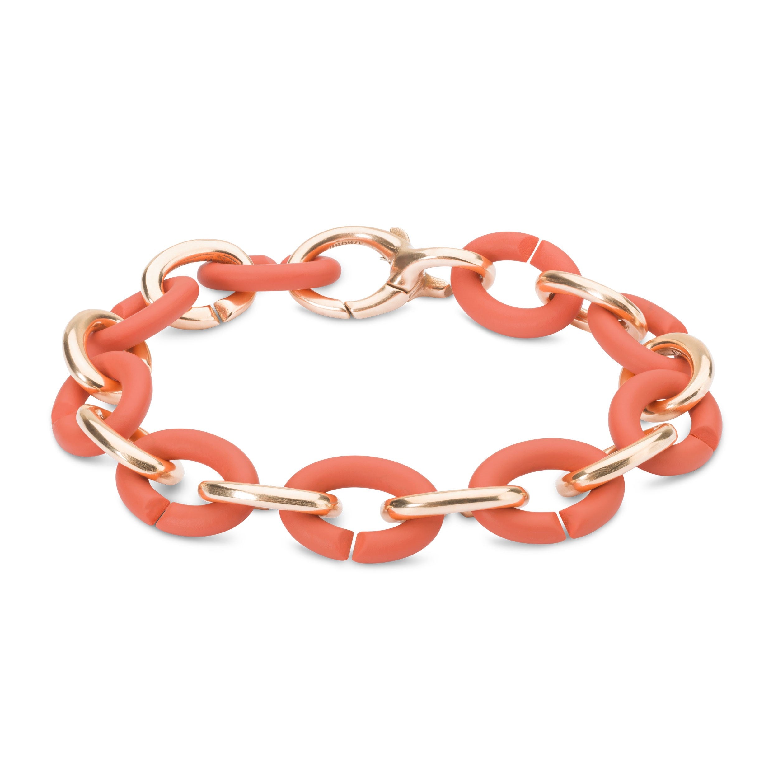 Soft Apricot Half Bronze Bracelet