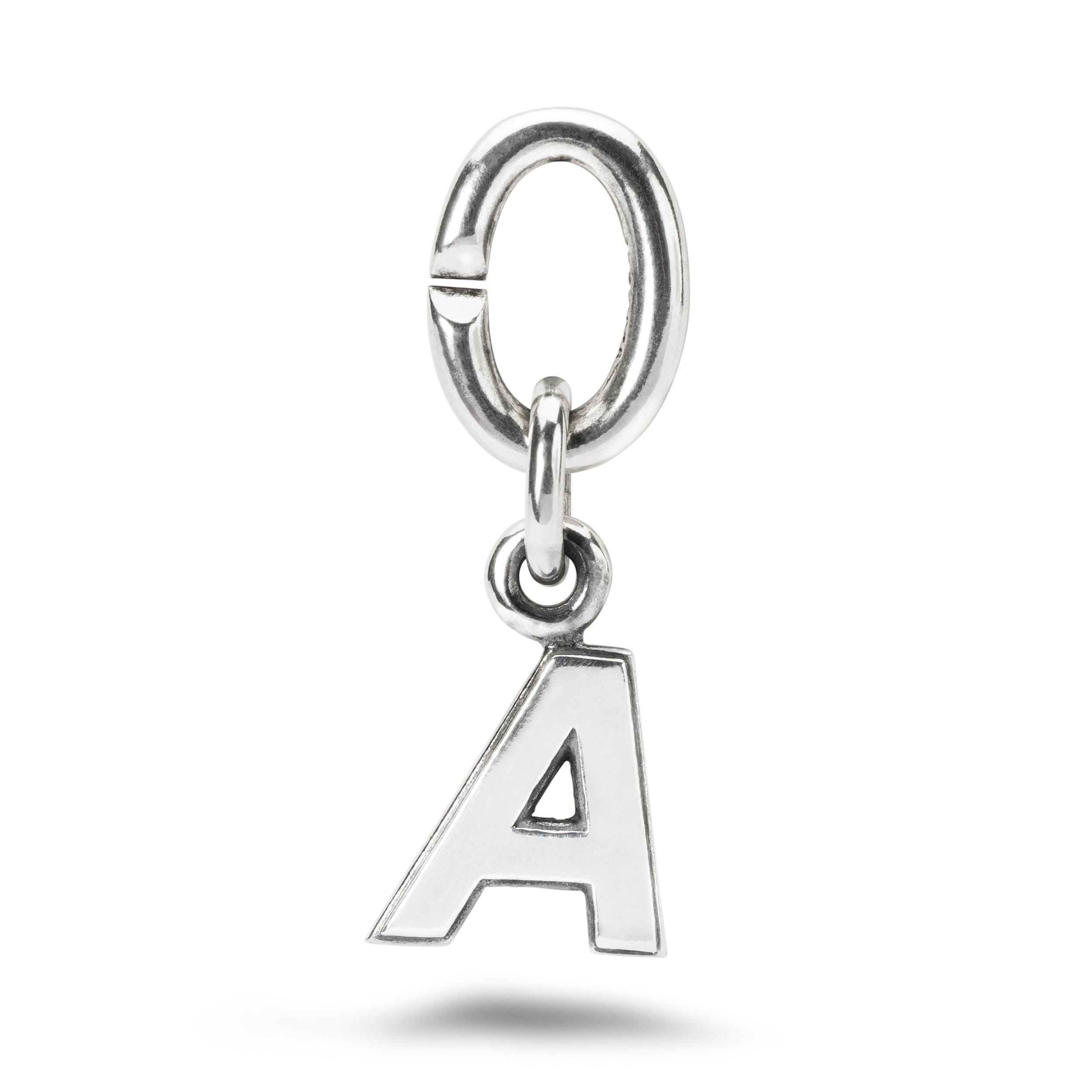 A, Silver Link Charm
