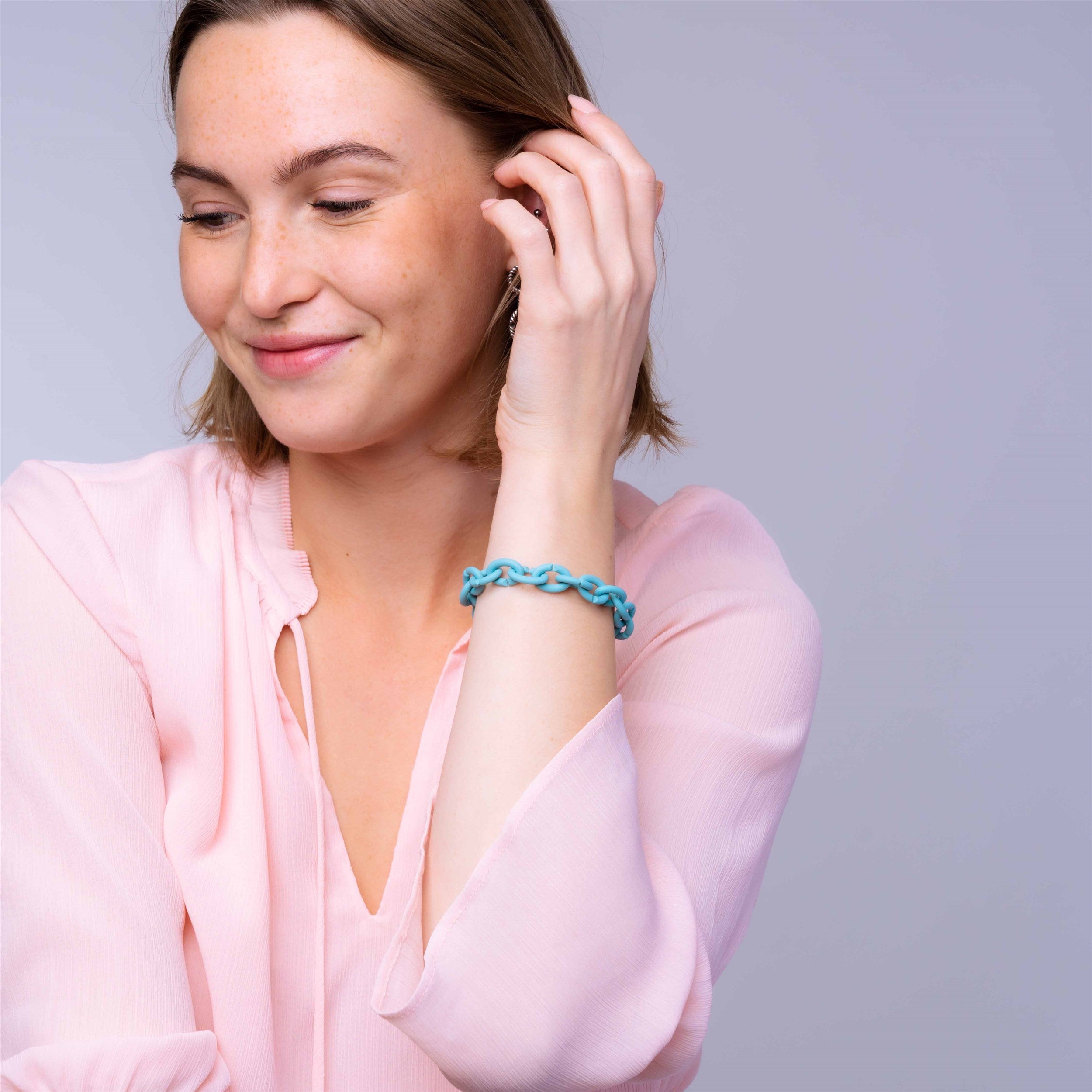 Sky Blue Silver Bracelet